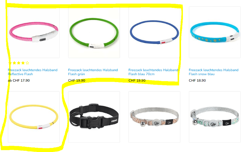 Halsband für Hund mit Licht